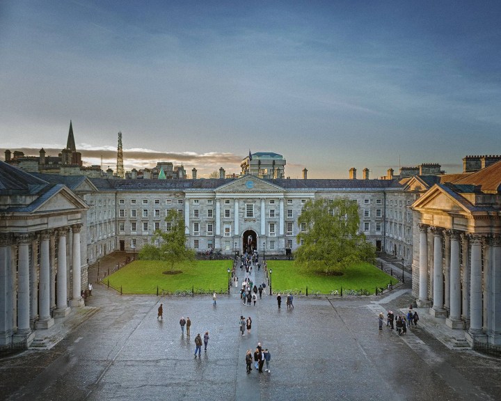 Aerial view of trinity college