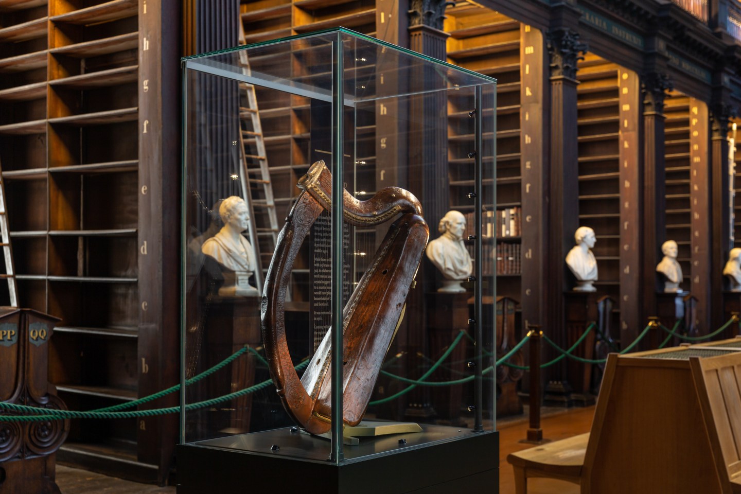 Brian Boru harp on display
